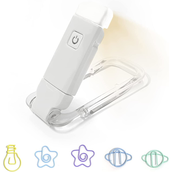 1 x USB sammenleggbar leselampe, liten og lett, øyebeskyttelse,