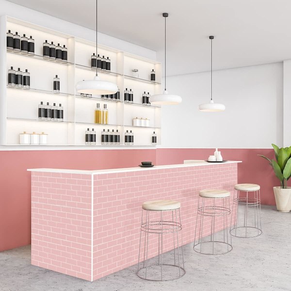 2-osainen vinyyli (30,5 x 30,5 cm) 3D-seinälaattatarra, itseliimautuva roiskesuoja keittiöön