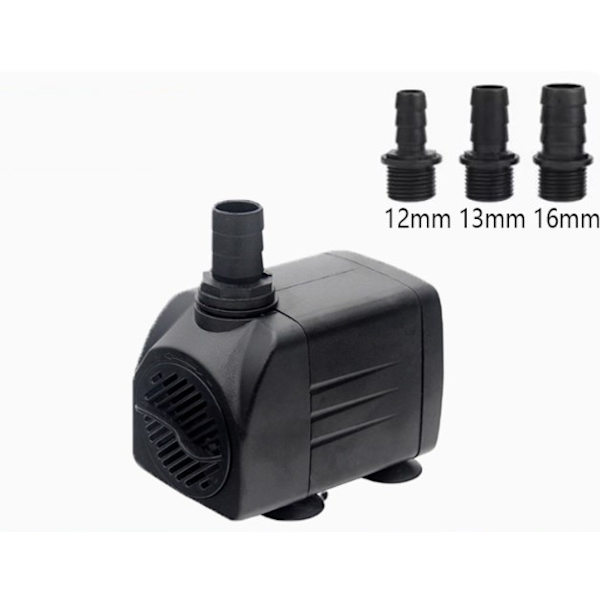 1 stk. nedsænkelig vandpumpe, 25W 1800L/H miniakvariepumpe, justerbar springvandspumpe til damspringvand, fisketank med 3 dyser, 1,9 m ledning (støj 20 til 30 DB)