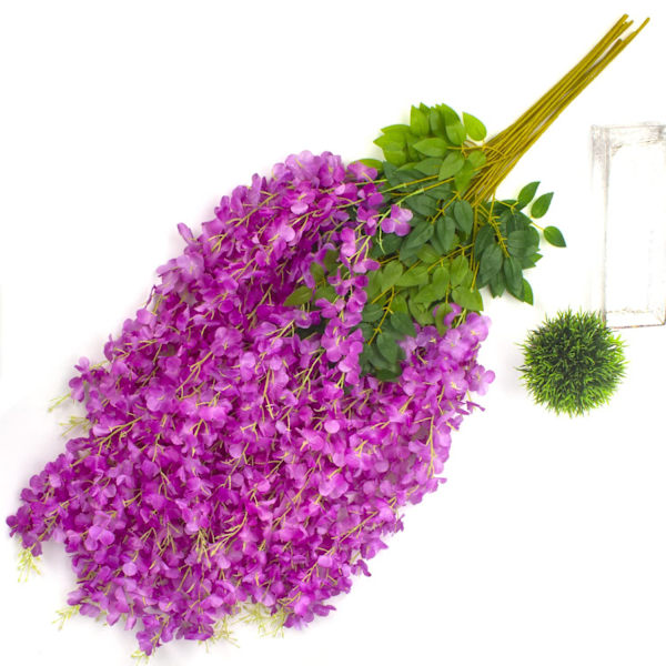 Violte 12 stk. kunstig wisteria rattan falsk wisteria hængende