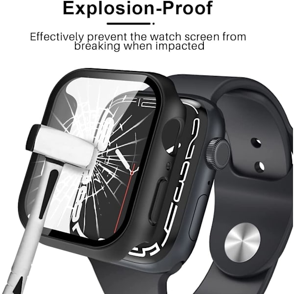 2-pak hårdt etui designet til Apple Watch Series 7/8 45mm