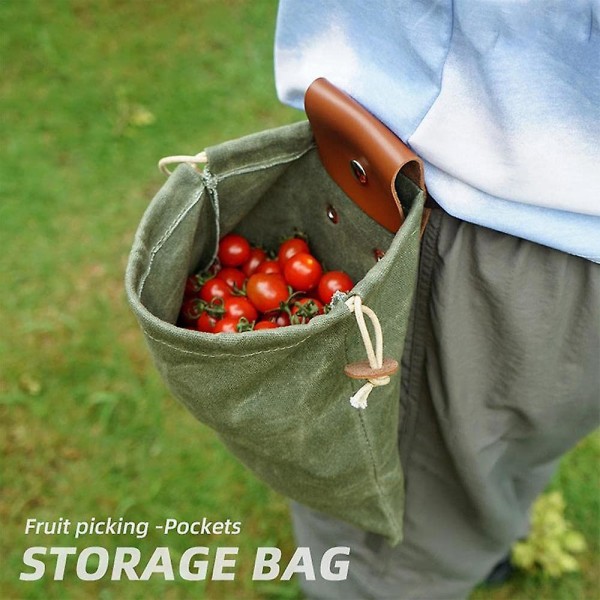 Canvas Foraging Pouch, Garden Fruit Picking Bag,mushroom Foraging