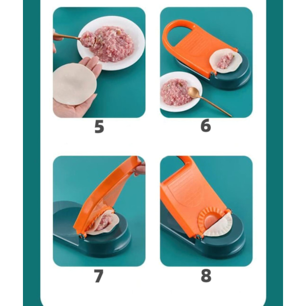 (Orange) Ravioli Maker Modell, 2 i 1 Dumpling Mold Maker, Tortilla Press Maker, Hand Held Dumpling Wrapper Mold, Ravioli Maker Gadget.
