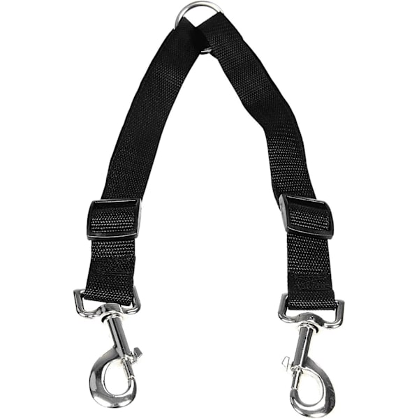Flokefri hundekobbelkobling, dobbel justerbar splitter for to hunder