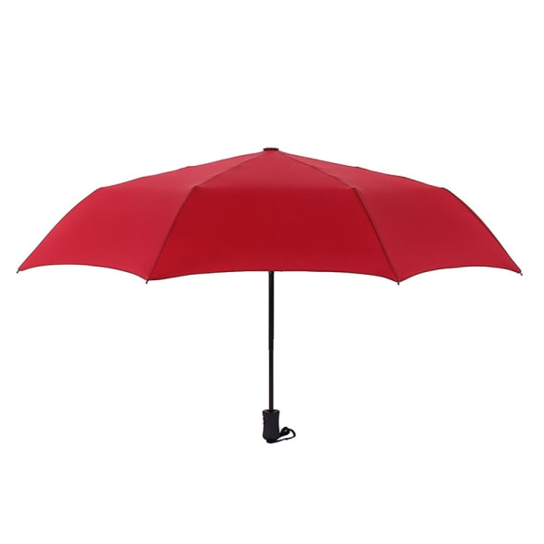 Paraply (2 stykker) (svart og rød) - automatisk sammenleggbar paraply -