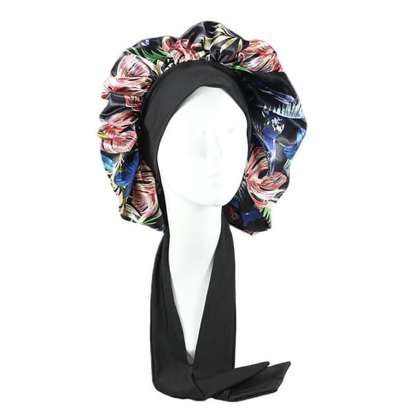 2 st elastiskt band tryckt satin nattmössa Bowknot ro