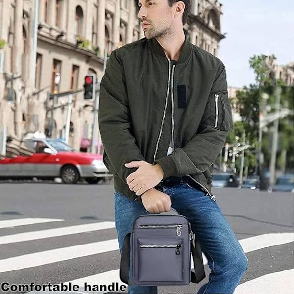 Man Bag (Grön) Liten Man Bag för Män Unisex Säkerhet Axelväska