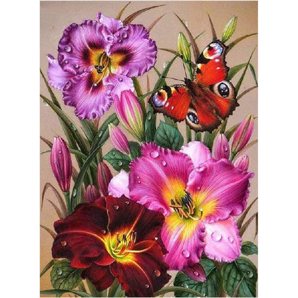 Diamantmaleri Kits Diamantmaleri Blomster Diamantmaleri