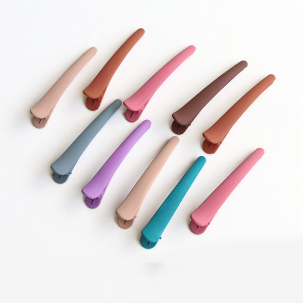 14 stk matte gummibangs klips sminke andebill klips super