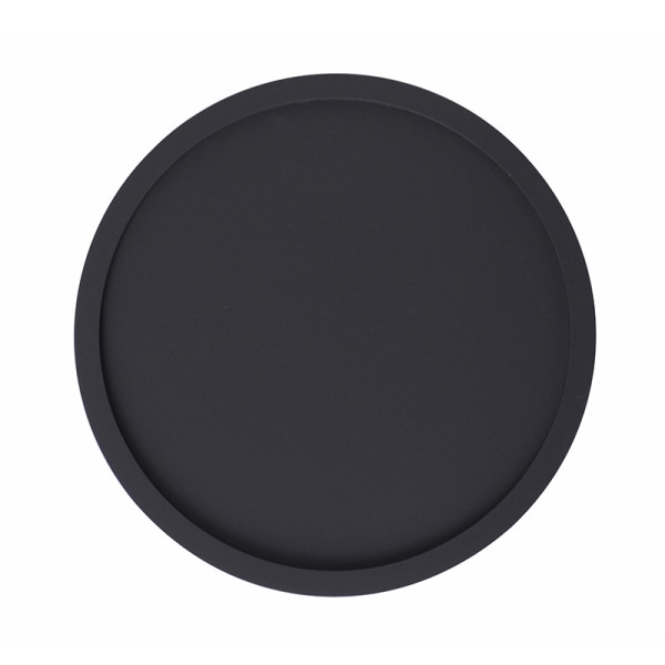 Set 8 mustaa silikonista lasinalustaa 10cm - pyöreä oluelle gl