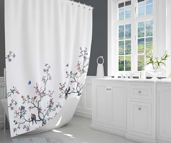 Ett set (YL003T, ca 180*180cm) Duschdraperi, Mögelbeständig wat
