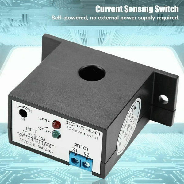 Justerbar Strømsensor Switch, Normalt Åben Strømsensor Switch 0,2-30A SZC23 NO AL CH
