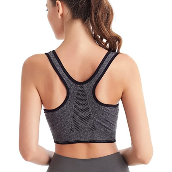 (S)2 STK Dame Sports BH Front Lynlås Push Up BH Vest Aftagelig