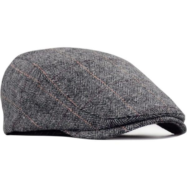 Men Beret Flat Cap Golf Driving Newsboy Hat Flat Cap - Wool Felt