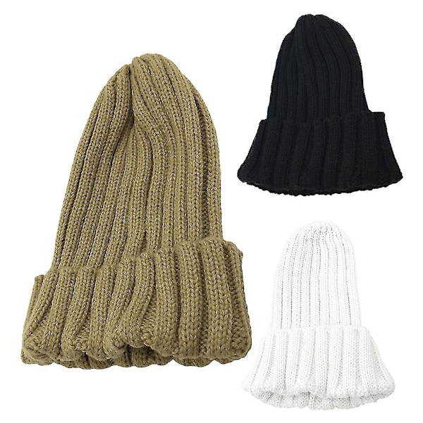 1 stk. Sort Vinter Efterår Damehue Varmer Bonnet Casual Hat