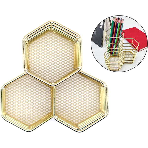 Pennhållare, Hexagonal ihålig pennhållare, Makeup Brush Hol