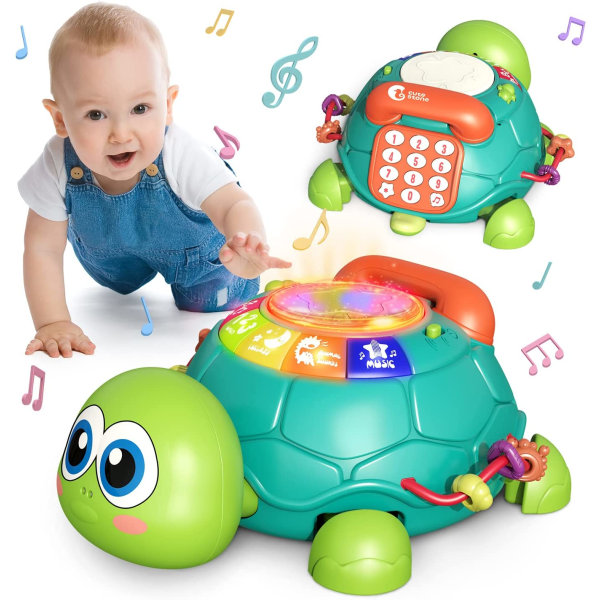 sød sten Baby Learning Toy Musical Turtle Legetøj med lys og så
