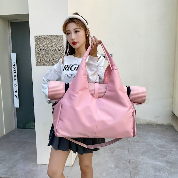 Sports Bag (Pink), Træningspose med skorum til gymnastiktaske,