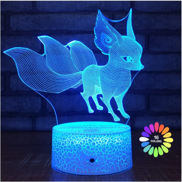 Barnens nattlampor Sänglampa Fox Presents 16 färger med Remo
