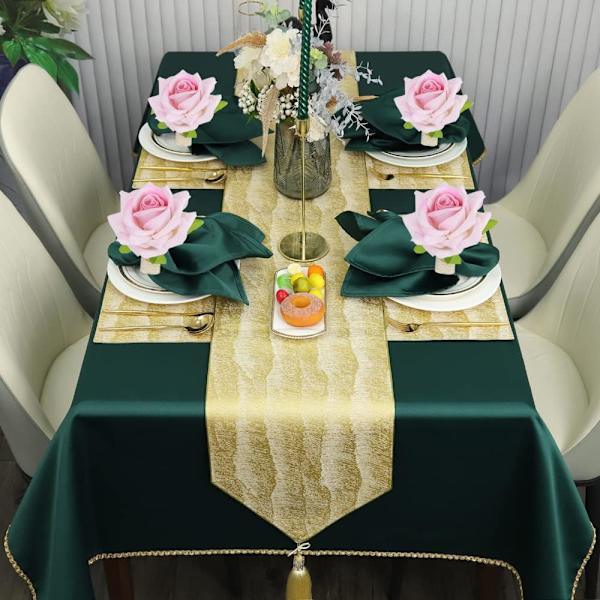 12 stk. kunstige blomsterservietringe (rosa) til bryllup, fest, jul