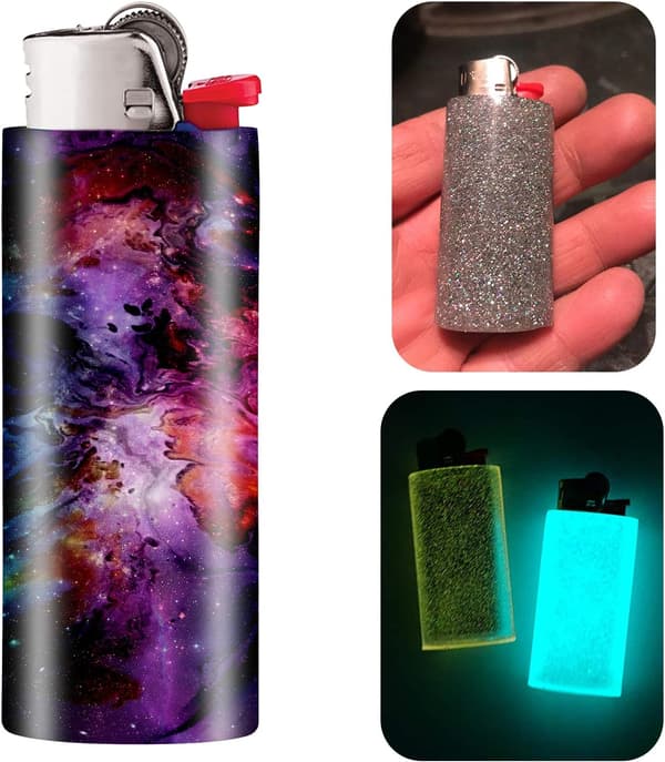 4 stk. lighter harpiksforme, lighter etui forme epoxyharpiks lighter