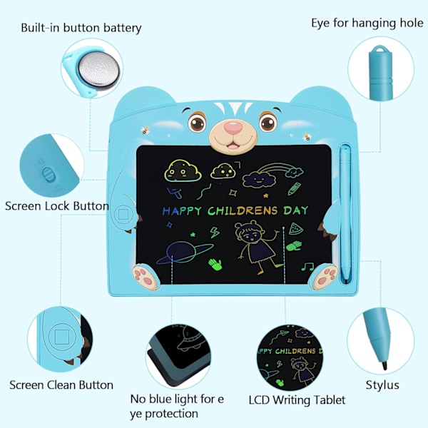 12 tuuman LCD-kirjoitustaulu pyyhittävällä...