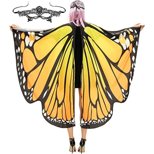 Butterfly Wings Kostume Voksen Halloween Butterfly Cape
