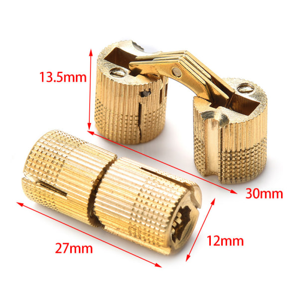4-osainen 12MM piilotettu huonekalujen sarana messinki piilotettu sarana, ba