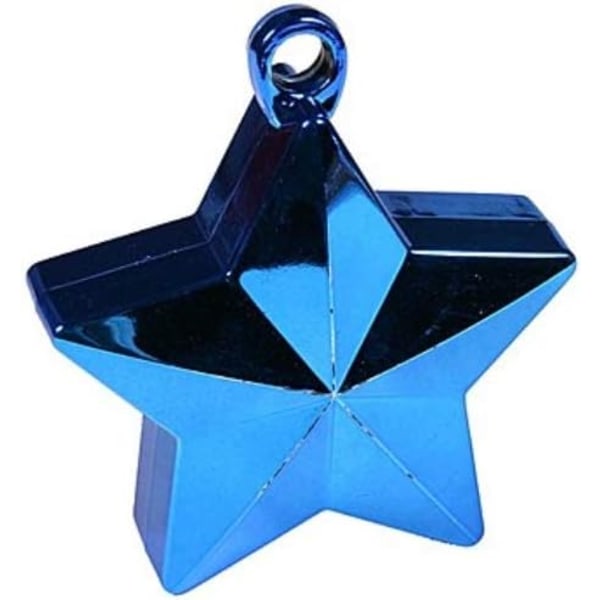 1 STK, blå stjerne ballonvægt - 170 g 3,9" x 3,9"