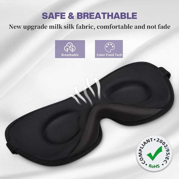 Luxury Sleep Mask, Blackout Sleep Mask Ultra Thin Sleep Mask for