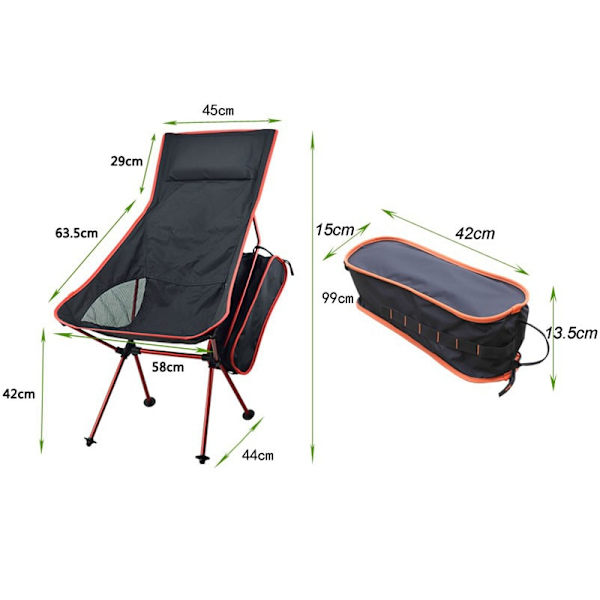 Ultralight Ulkoilmataittuva Kuu Tuolit Kannettava Kalastusleiri