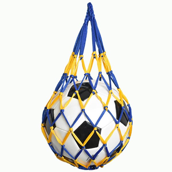 Fodboldnetpose Nylon Mesh Boldpose Basketballnetpose Mesh Blå Gul