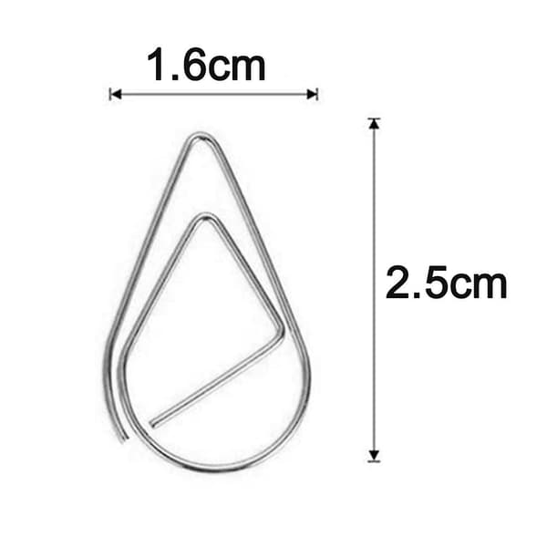 100 stk. Papirclips, holdbare & rustfrie papirclips