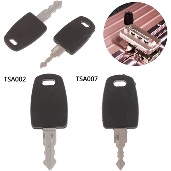 2 stk. TSA007 TSA002 Master Keys Rejsebagage Kuffer Custo