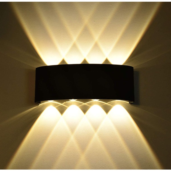 Moderne LED Væglampe Indendørs/Udendørs IP65 Vandtæt 8W, Dow