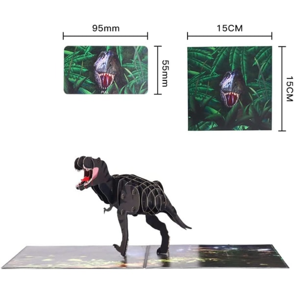 Fødselsdagskort Gave til Dine Forældre (Tyrannosaurus), Venner og
