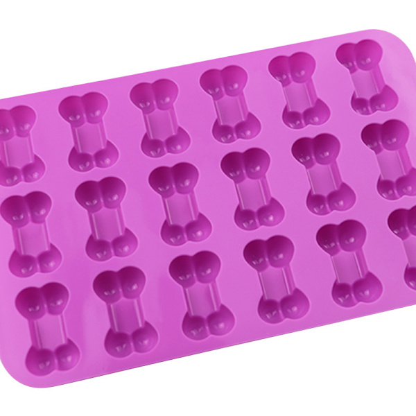 Lilla 22,5*14,5*1,3cm silikoneform knogler, 18 formede chokolader