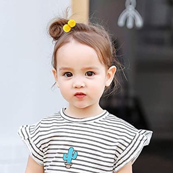 20 stk Baby Girl Hårbånd Myke Gummi Hårbånd Flerfarget Pony