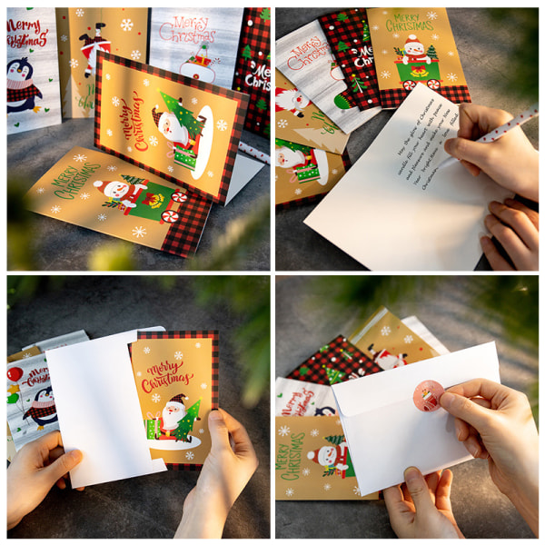 Cartes de Noël cartes-cadeaux kraft message de Noël cartes a
