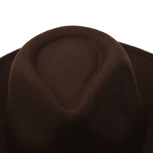 Cowherd Western Cowboy Hat Woolen Jazz Top Hat for Men and W