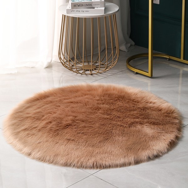 Round Rugs Carpet（Coffee，80cm）