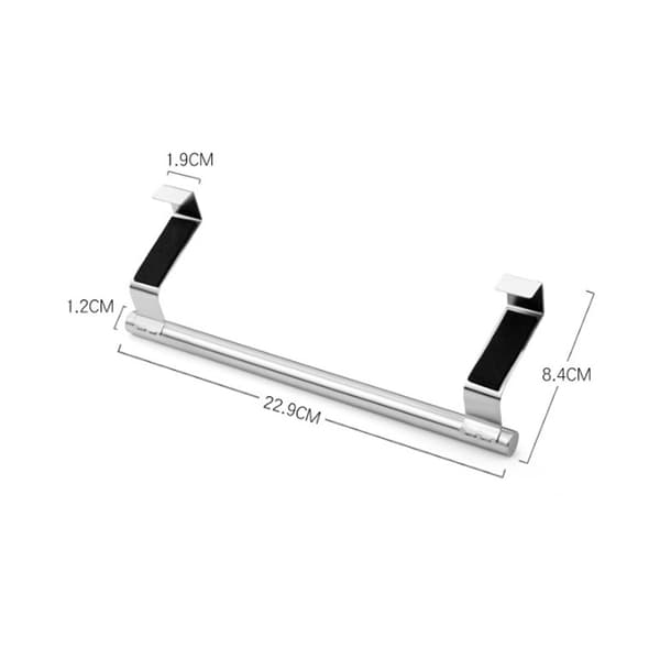 (23cm) Ovenpyyheteline, teepyyheteline, ripustettava teepyyheteline, seinäripustustangot, ovenpyyheteline ilman porausta