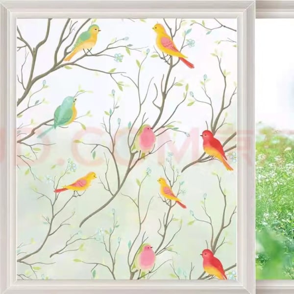 Dekorativ vindusfilm for frostet glass, statisk, 45 x 100 cm
