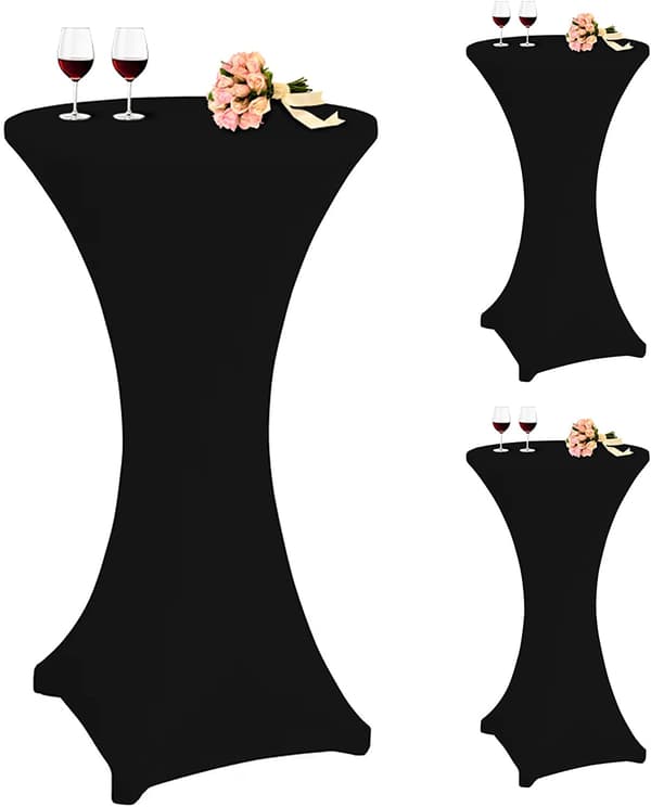 3-pakning Stretch Square Corner Cocktail Spandex Duk