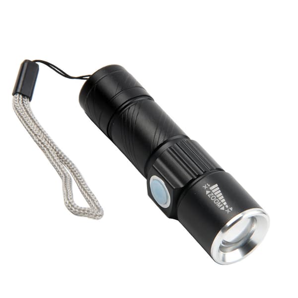 2 stk multifunksjonell LED mini USB oppladbar lommelykt utendørs