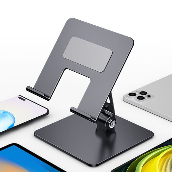 Tablet Desktop Metallstativ, Kraftigt Vikbart Portabelt Stativ