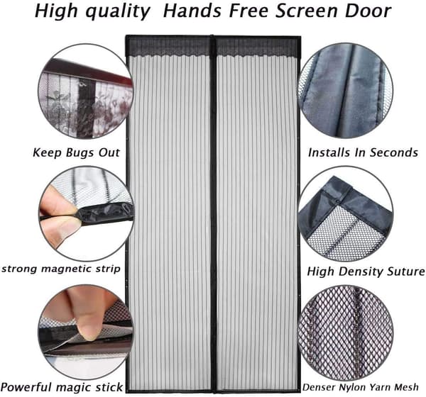 Flugdörr, YRH Heavy Duty Bug Mesh Gardin med kraftfull M