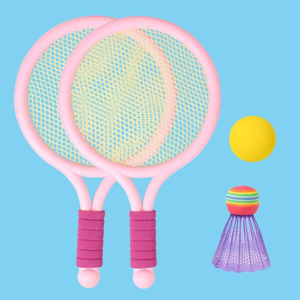 Børne-tennisketchersæt, 2 tennisketchere, 1 badmintonbold, 1 so