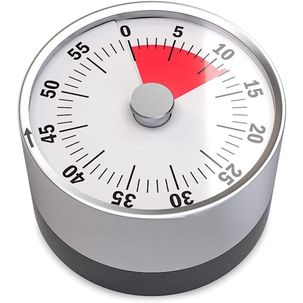 Basics mekanisk og magnetisk timer. Maksimalt 60 minutter. Hørbar