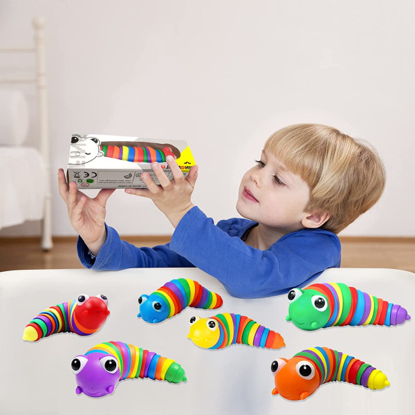 Fidget Slug Toy, Sensorisk Slug Skrivebordsleker Lindring Anti-Angst